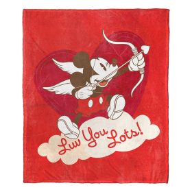 Mickey Mouse; Cherub Mickey Aggretsuko Comics Silk Touch Throw Blanket; 50" x 60"