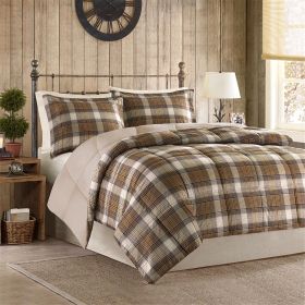 Classic Quilting Soft and Cozy Microfiber Solid Reverse Down Alternative Comforter Set (Color: as Pic)